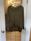 Zanzea Army Green High Low Dolman Sleeve Shirt Women's Size Large Top