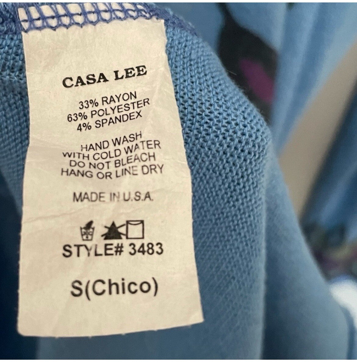 Casa Lee Multicolor Blue Long Sleeve Color Blue Long sleeve Cardigan Size Small