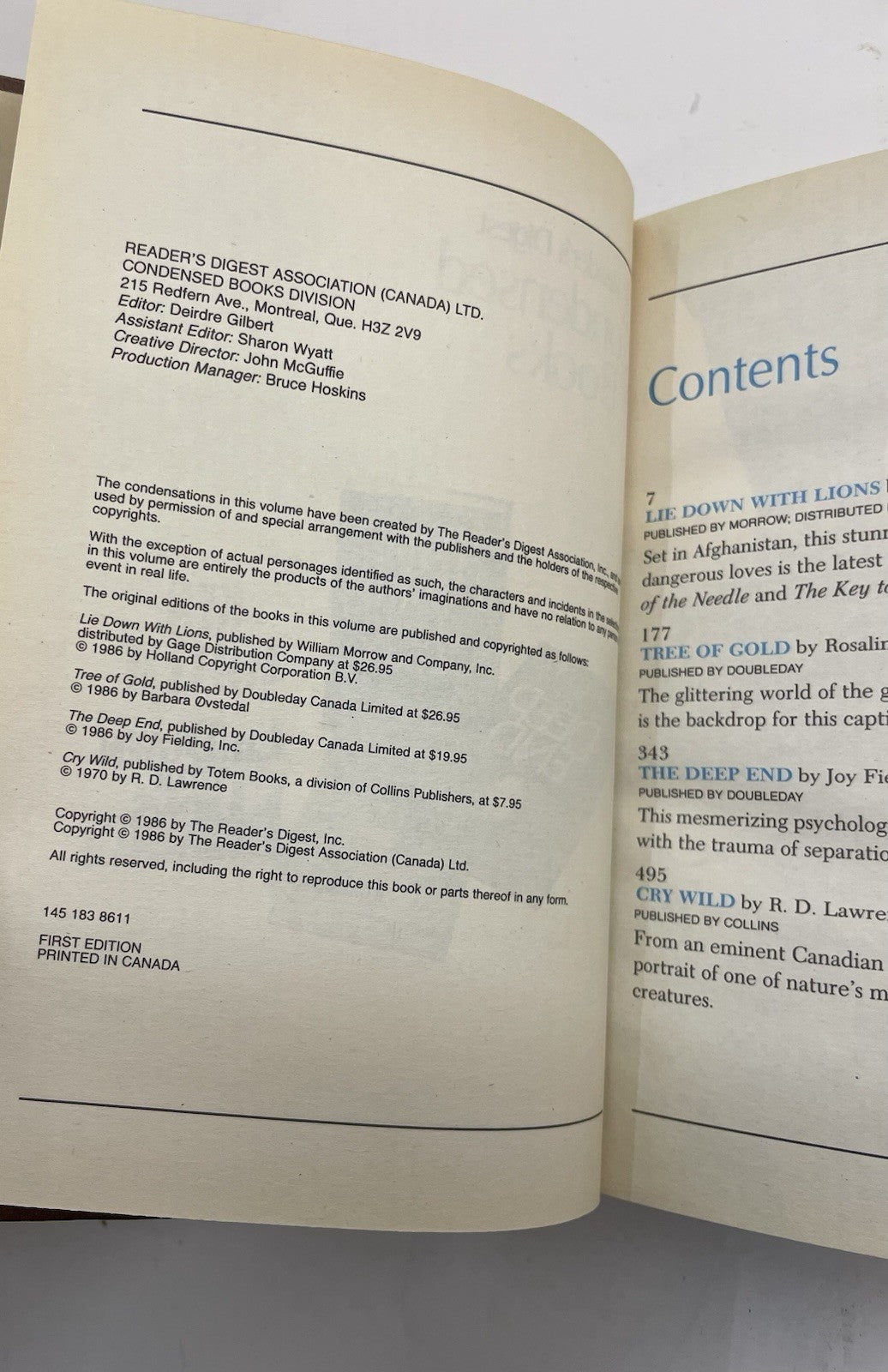 1986 Reader's Digest Condensed 1st Ed HC Leather Gilt Vtg NM Collectible