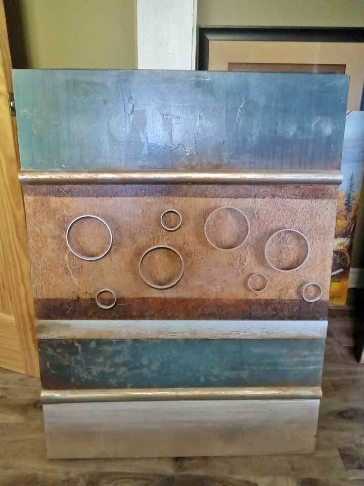 Large Abstract Wall Art with 3D Accents – 30.25" x 40"