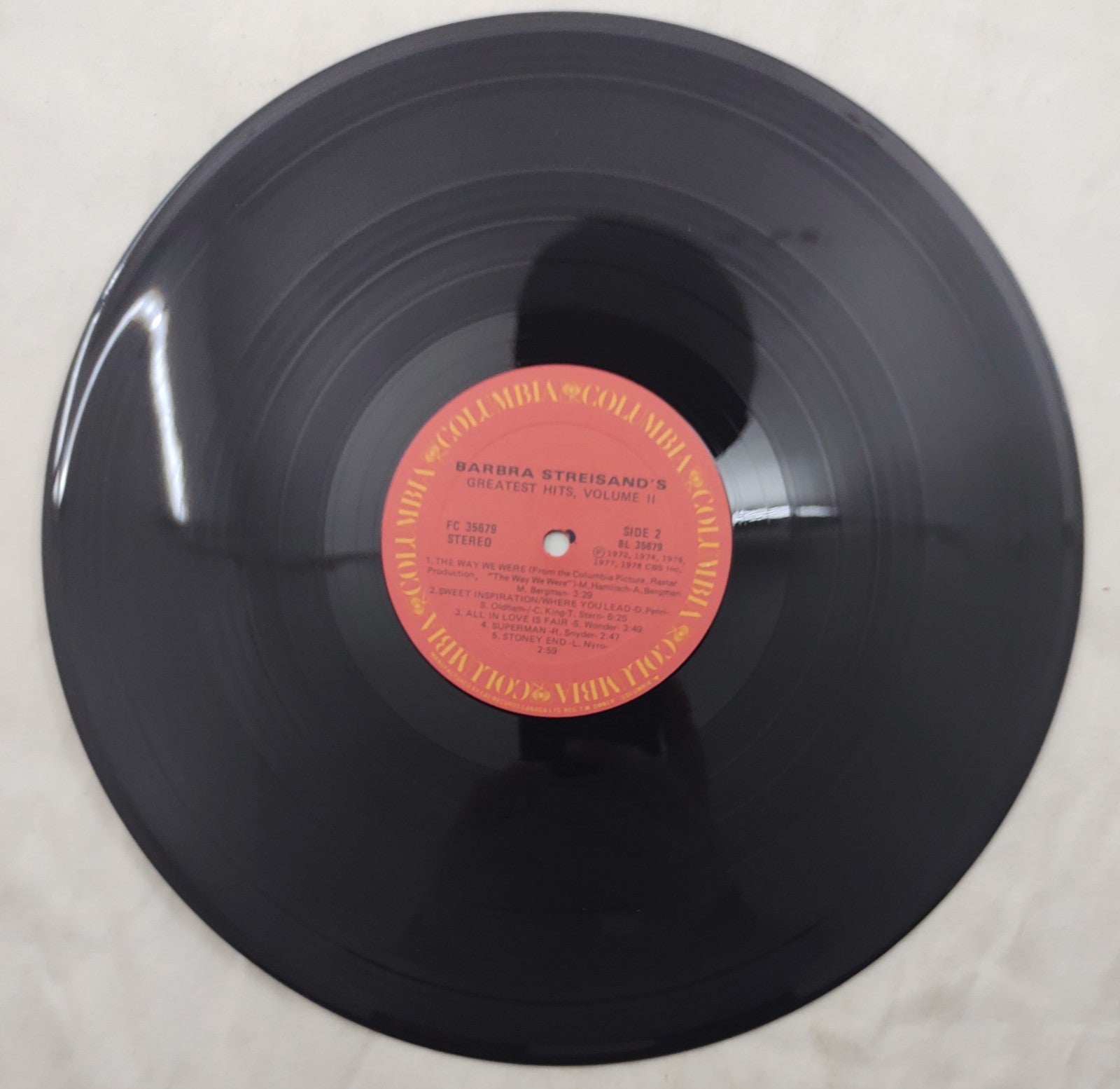 Barbra Streisand Greatest Hits Vol II LP Columbia FC-35679 Canada VocalPop Vinyl