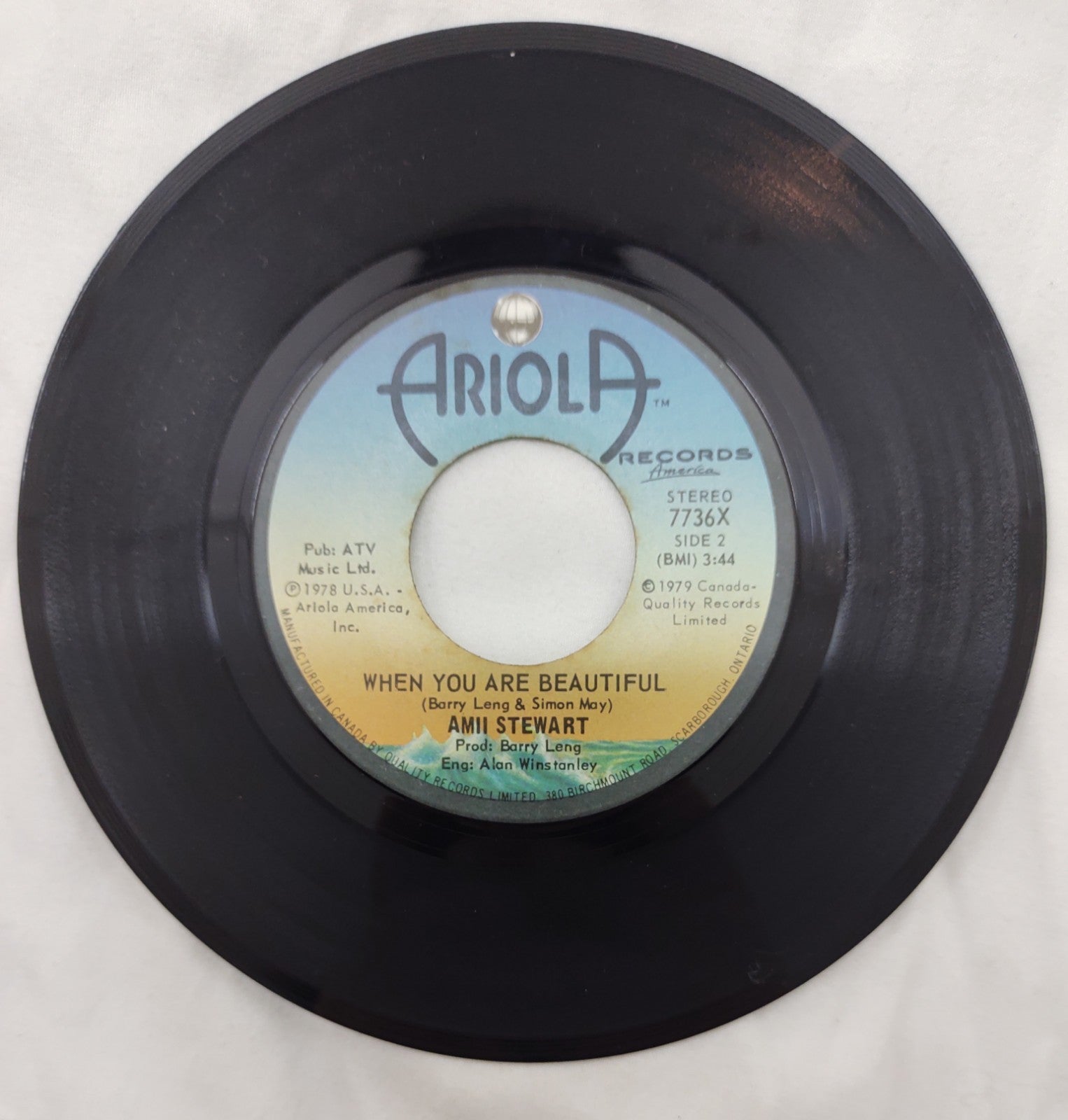 Amii Stewart – Knock On Wood 7” Ariola 7736X Canada 1979