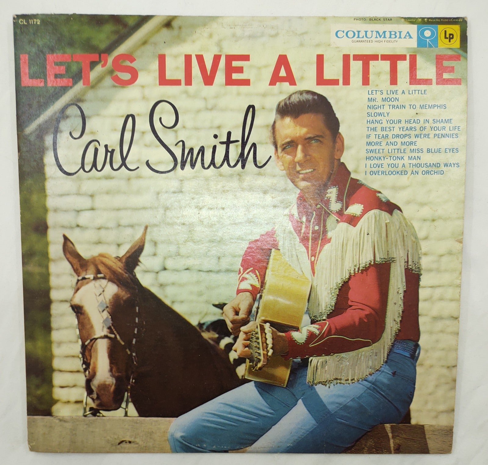 Carl Smith – Let’s Live a Little LP Columbia CL 1172 Classic Country