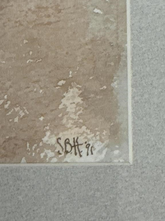 Sally B Hooff Original Watercolor Landscape PEI Artist Coastal Scene Framed