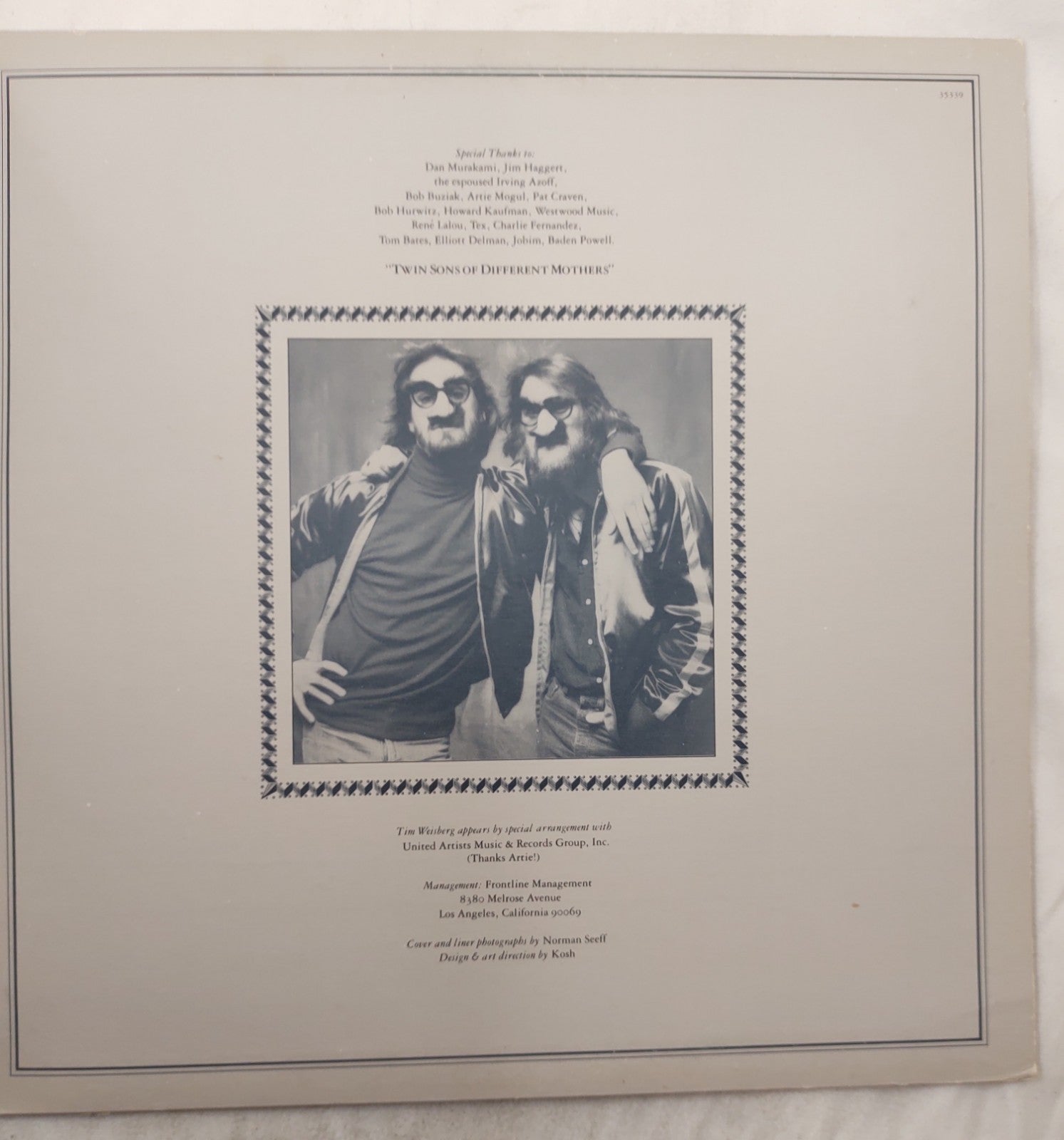 Dan Fogelberg & Tim Weisberg – Twin Sons of Different Mothers LP