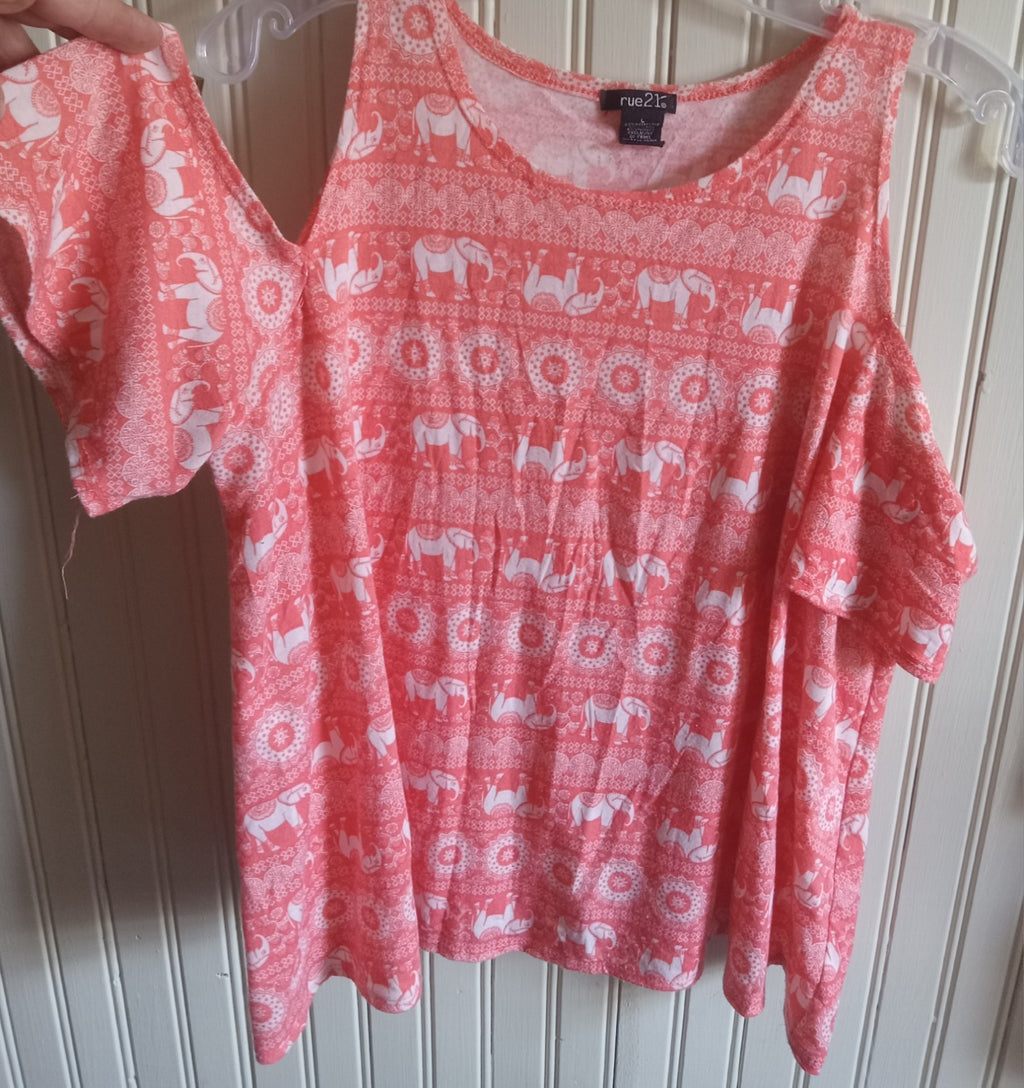 Rue21 Elephant Graphic Tank Top Sleeveless Boho Festival Casual Women’s Size L