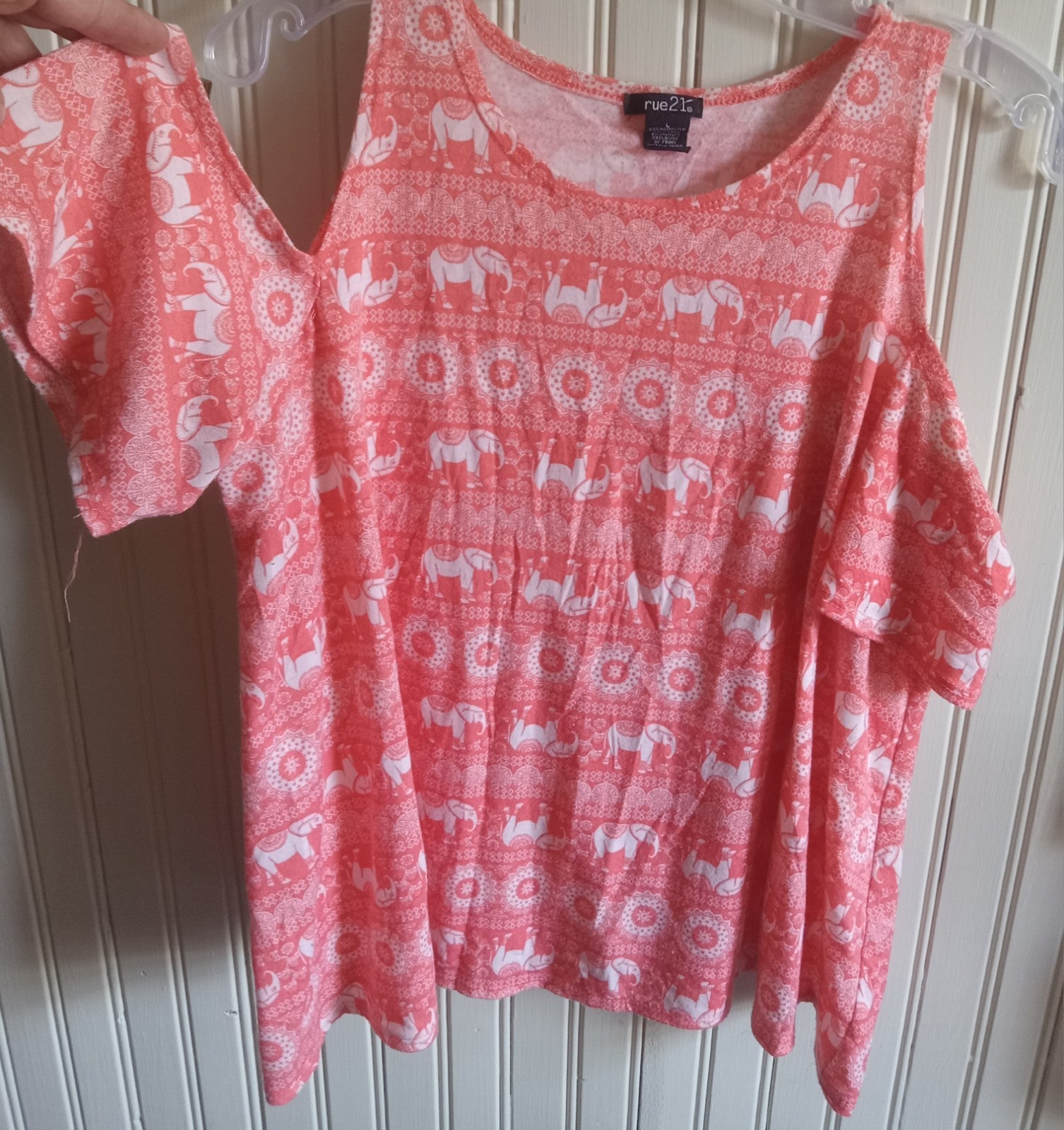 Rue21 Elephant Graphic Tank Top Sleeveless Boho Festival Casual Women’s Size L