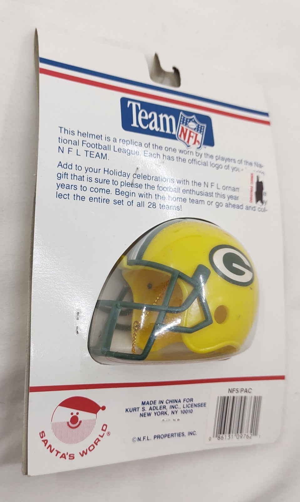 Santa's World NFL Green Bay Packers Christmas Tree Ornament NF5/PAC