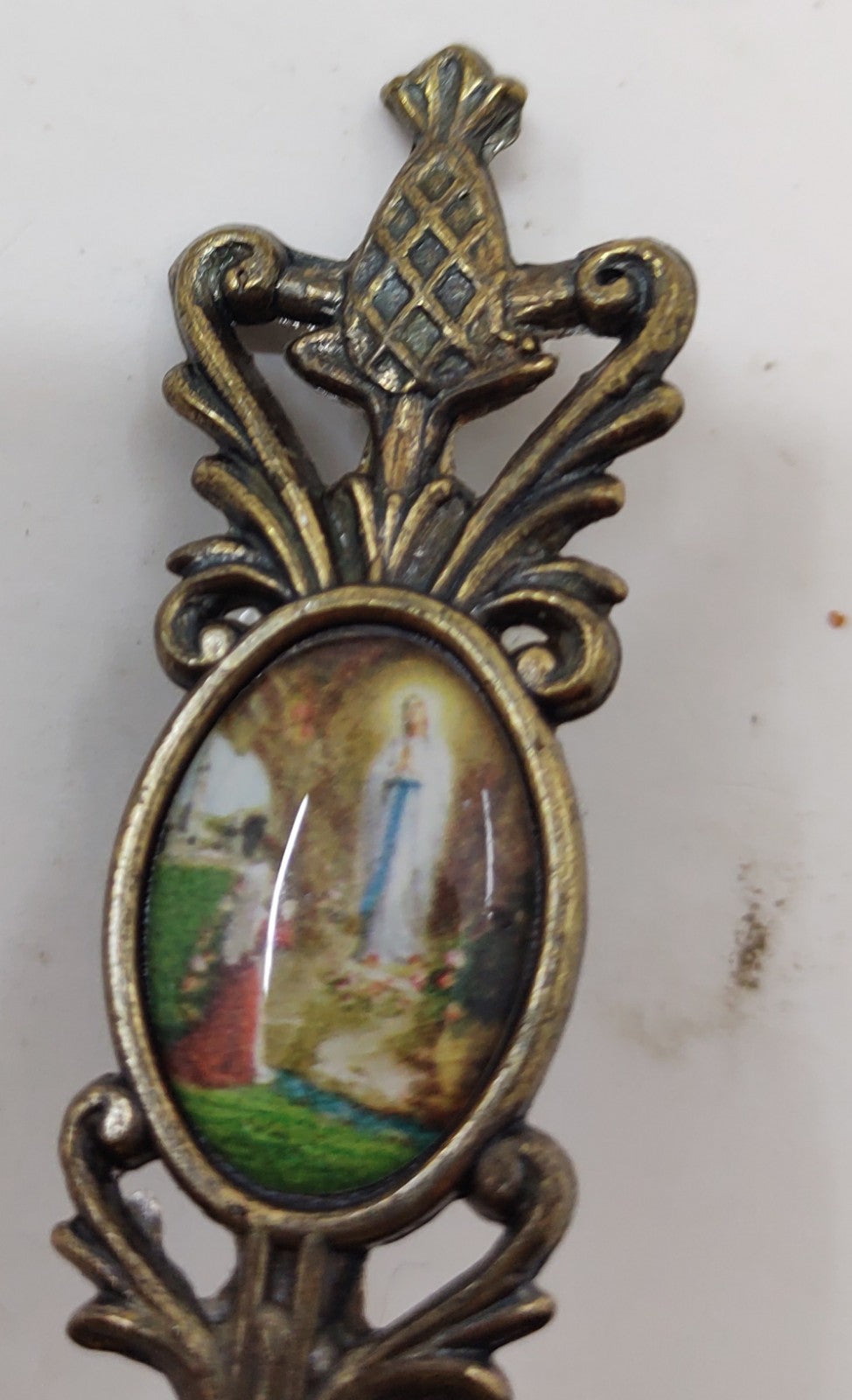 Vintage Italian Brass Bell FL Maker’s Mark Religious Church Décor Italy