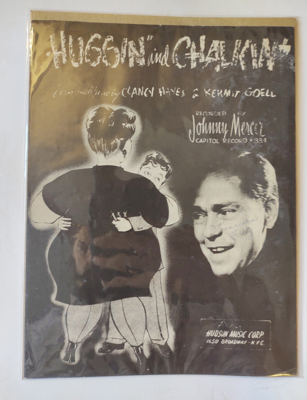 Huggin and Chalkin Johnny Mercer Capitol 334 Clancy Hayes Vintage Sheet