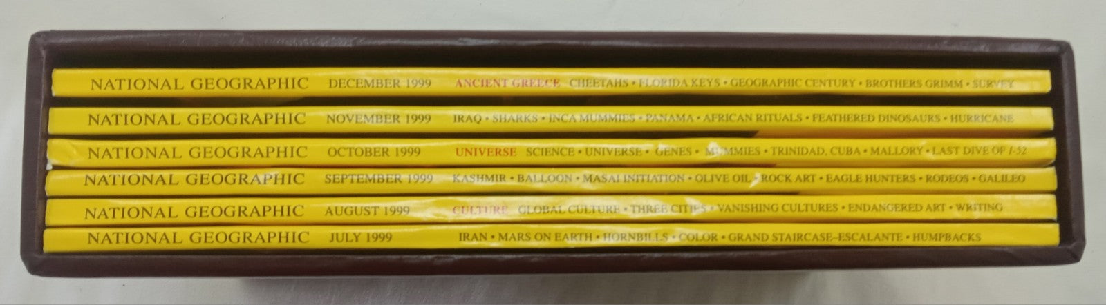 Nat Geo Magazines With Slipcover July To December 1999