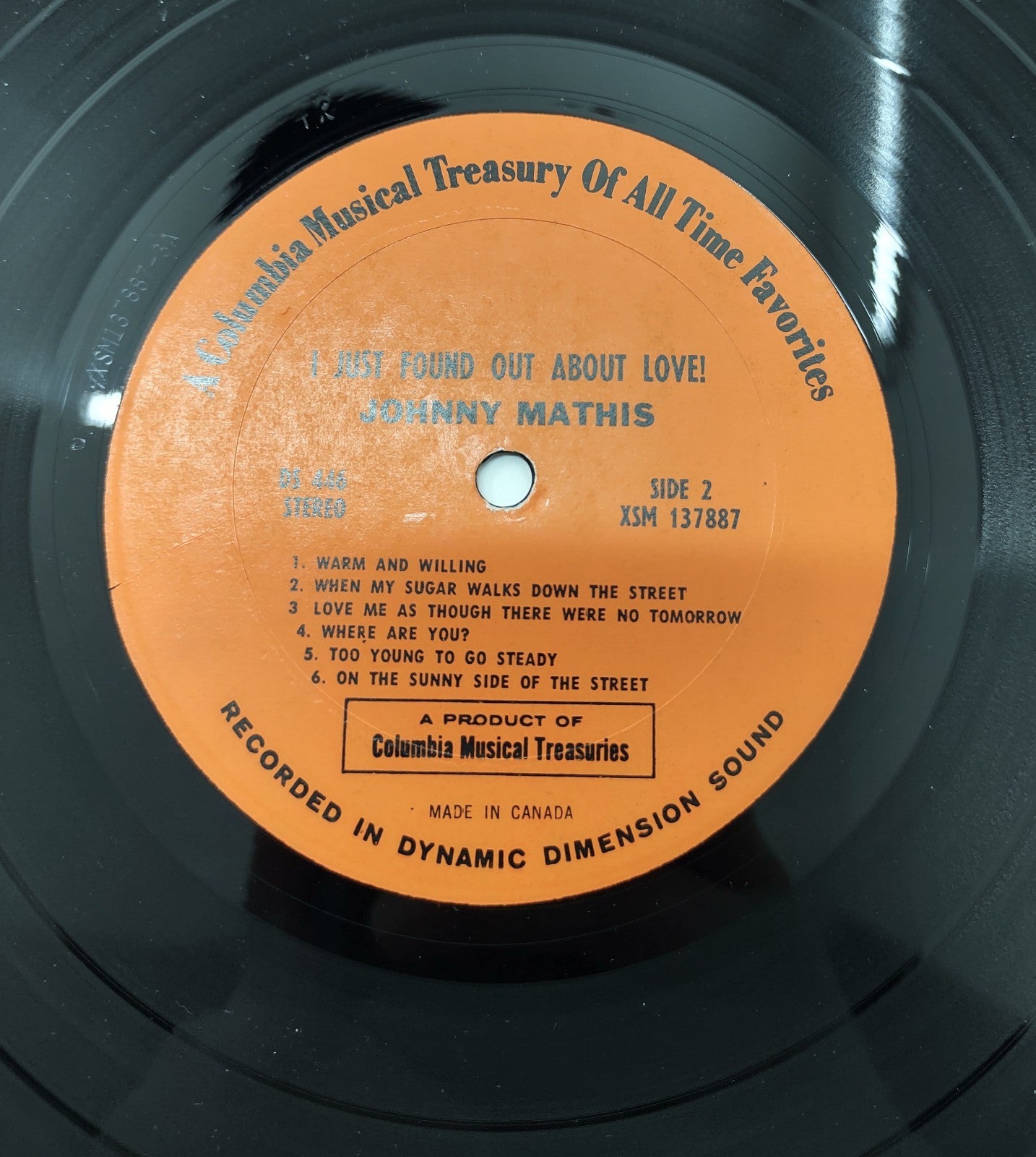 Johnny Mathis - I Just Found Out About Love LP Vinyl 1969 Columbia D 446