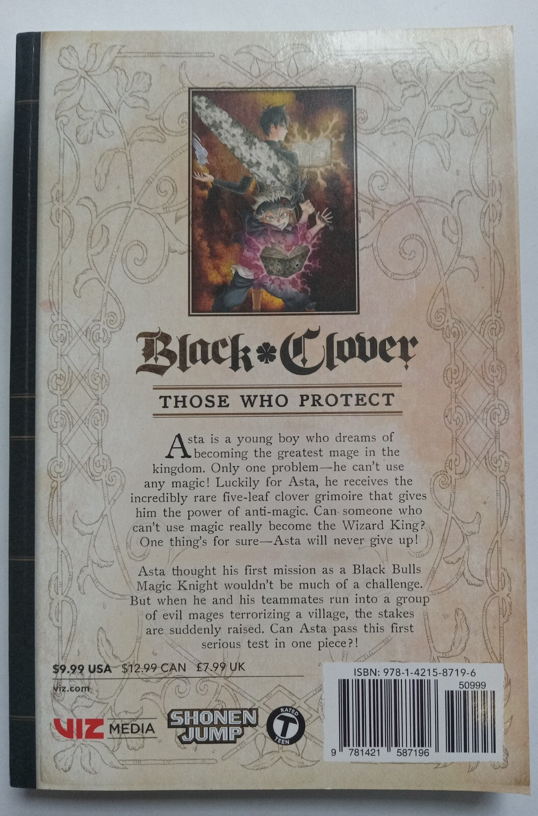 Black Clover Vol. 2: Those Who Protect Manga Comic Book by Yūki Tabata (VG+)