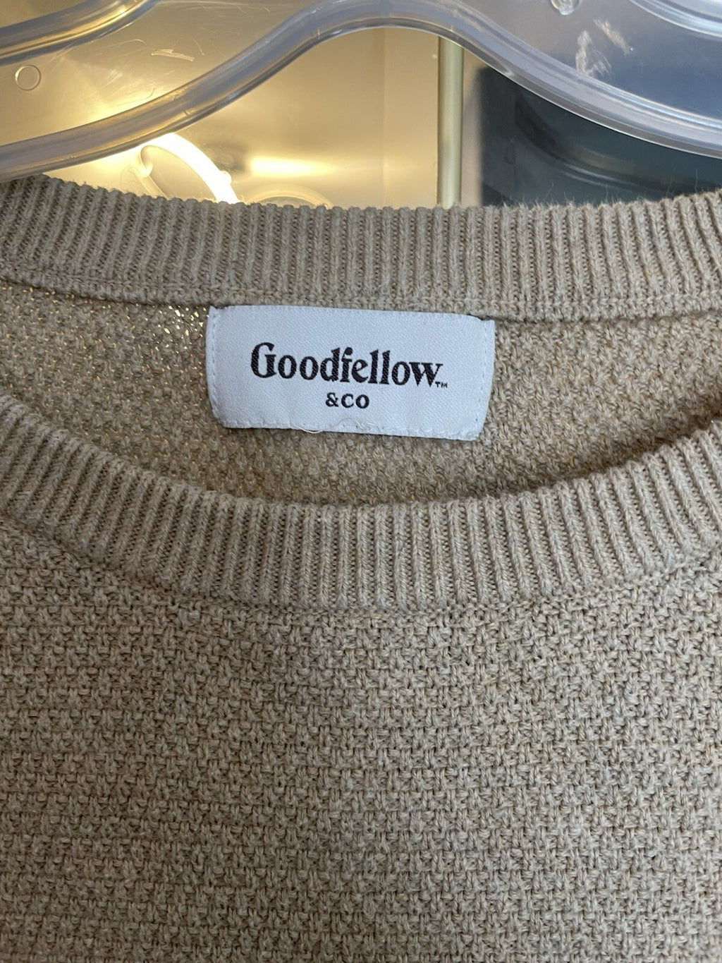 Goodfellow & Co Tan Knit Sweater Men's Size Large Casual Crew Neck Top