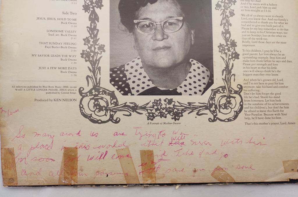 Buck Owens - Your Mother’s Prayer LP Capitol ST-439 USA Stereo Gospel/Country