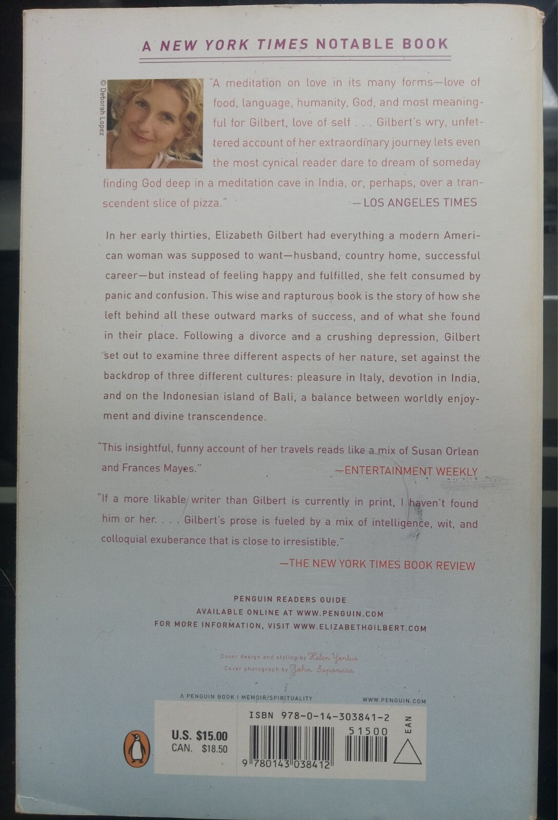 Eat, Pray, Love by Elizabeth Gilbert PB Memoir Travel Self-Discovery