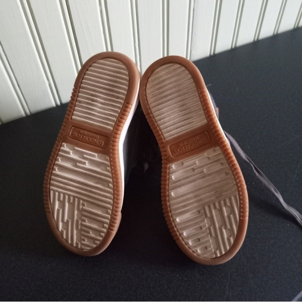 London Fog Boys Sneakers Size 12 Toddler Grey High Tops Durable Comfy