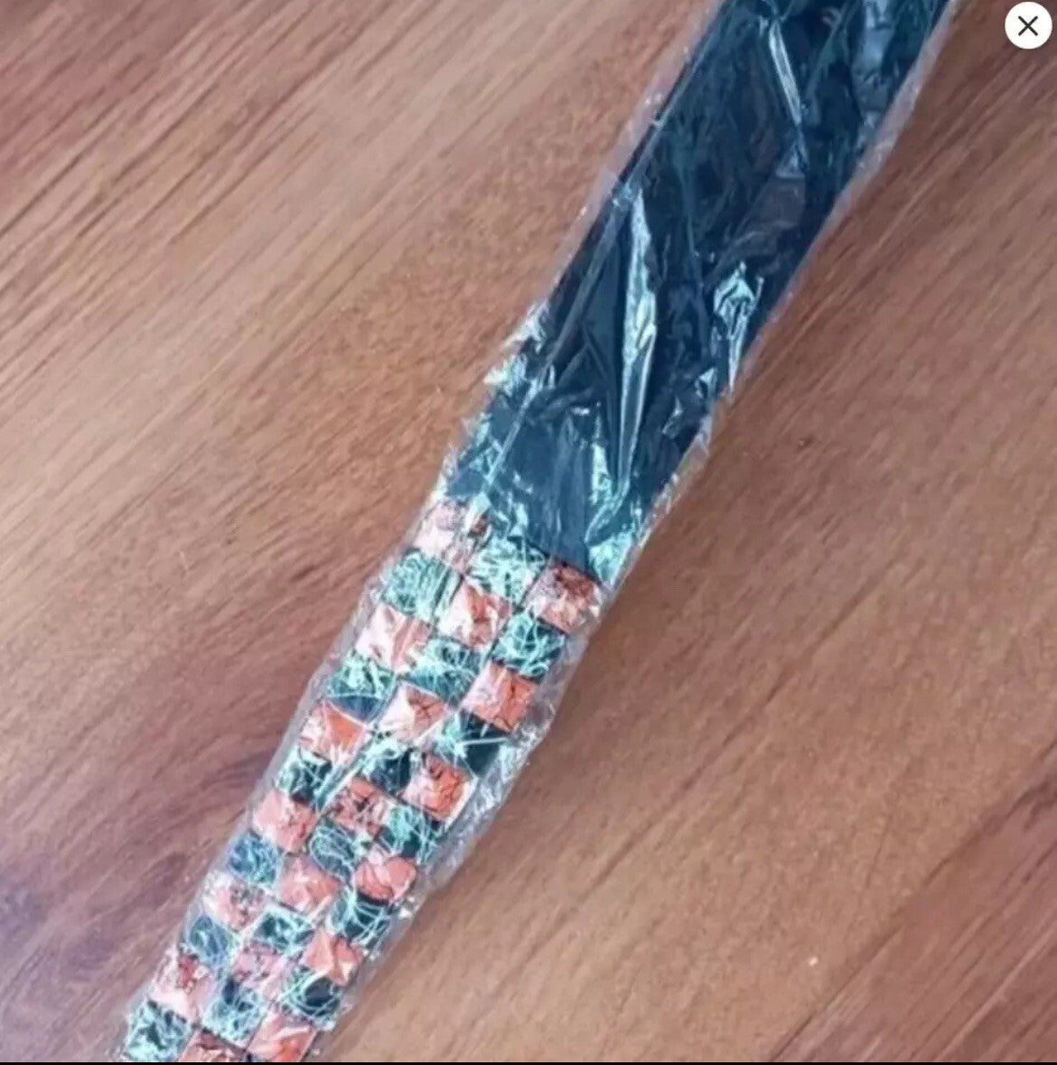 Black Faux Leather Studded Belt Orange Black Studs Urban Streetwear Style Adjust