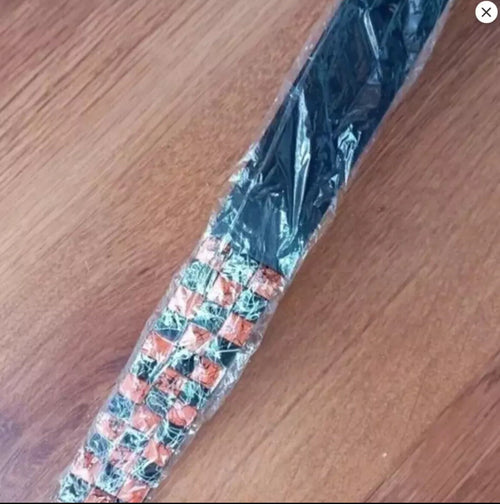 Black Faux Leather Studded Belt Orange Black Studs Urban Streetwear Style Adjust