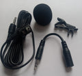 3.5mm Clip-On Lavalier Microphone Lapel Mic w/ 6.5mm Adapter for Phone/PC/ASMR
