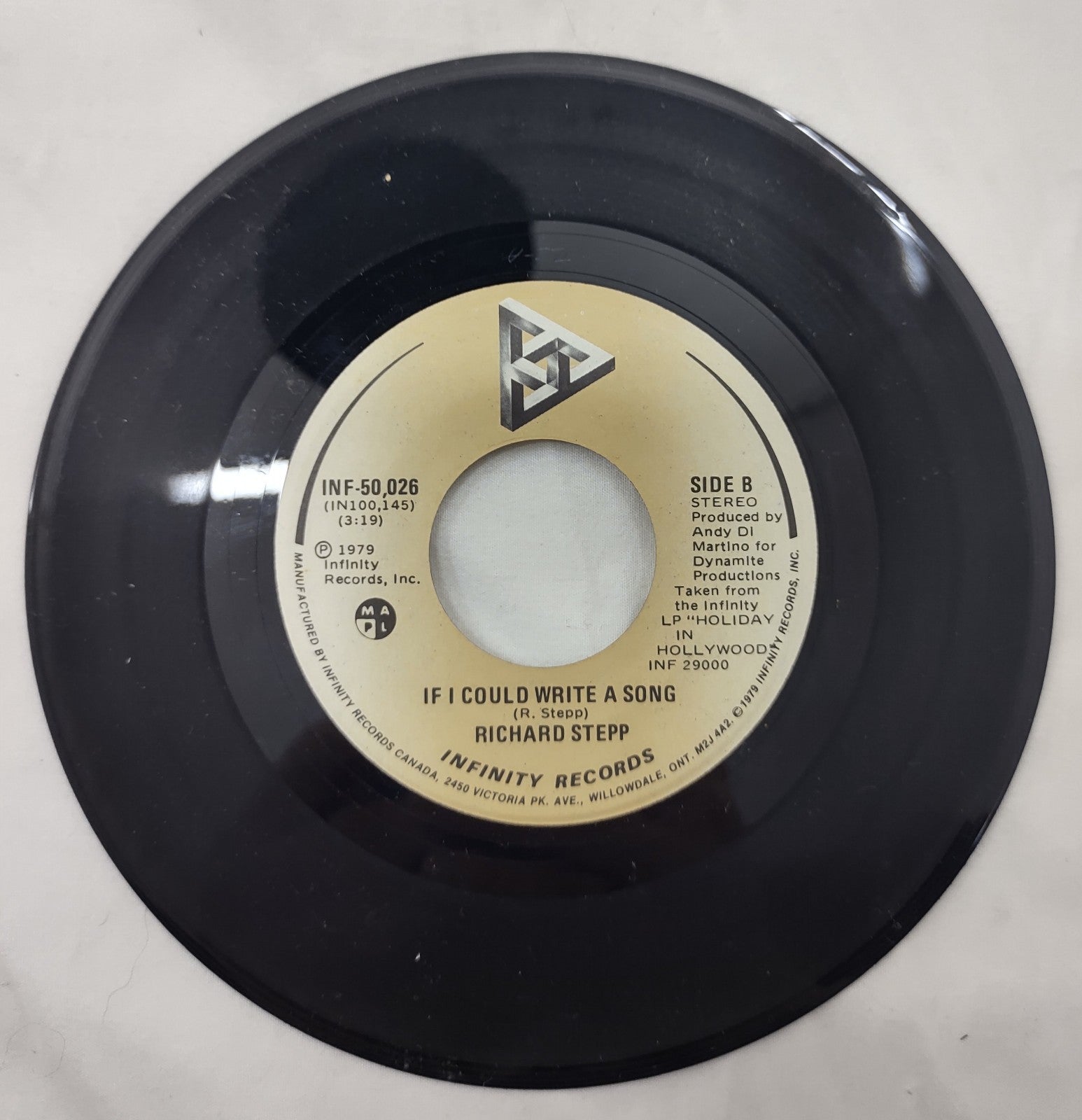 Richard Stepp - If I Could Write a Song | 7" Vinyl 45 RPM 1979 (INF-50,026)