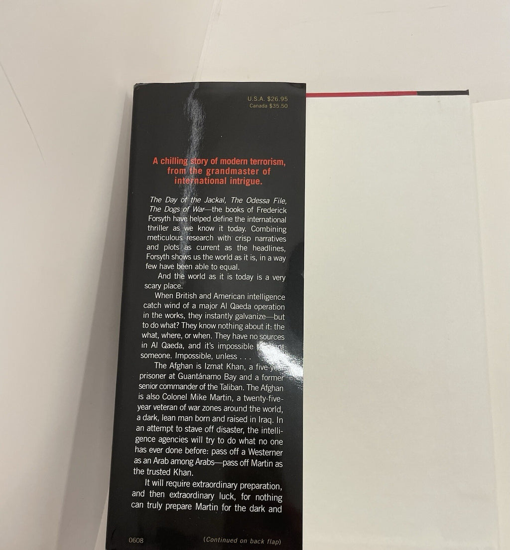 The Afghan by Frederick Forsyth – G+ Spy Thriller Hardcover, DJ Book
