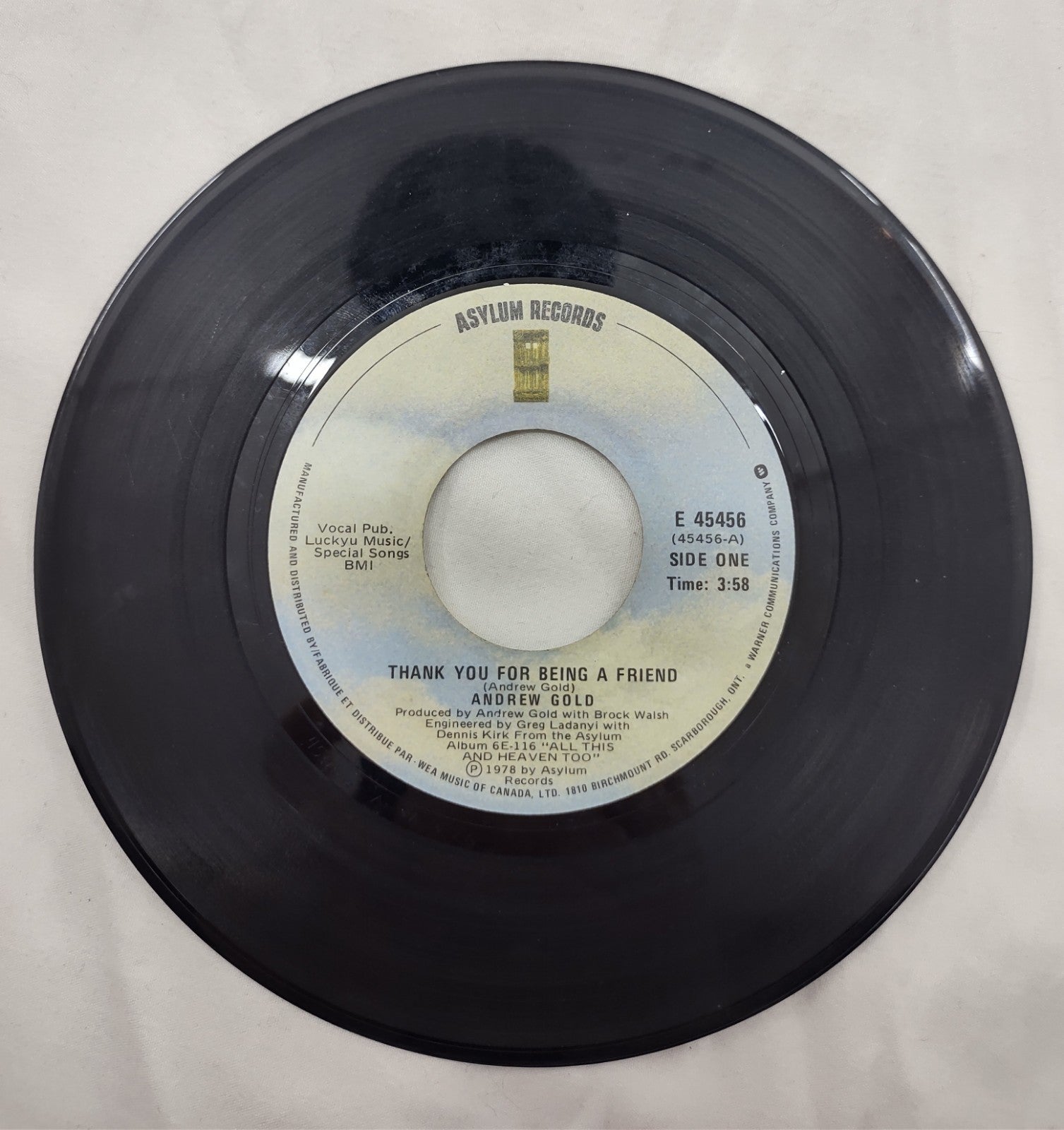 Andrew Gold – Still You Linger On 7” Asylum E-45456 Canada 1978