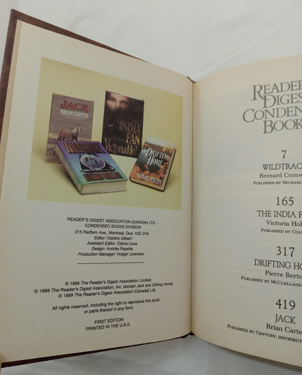 1989 Reader's Digest Condensed 1st Ed HC Leather Gilt Vtg NM Classic