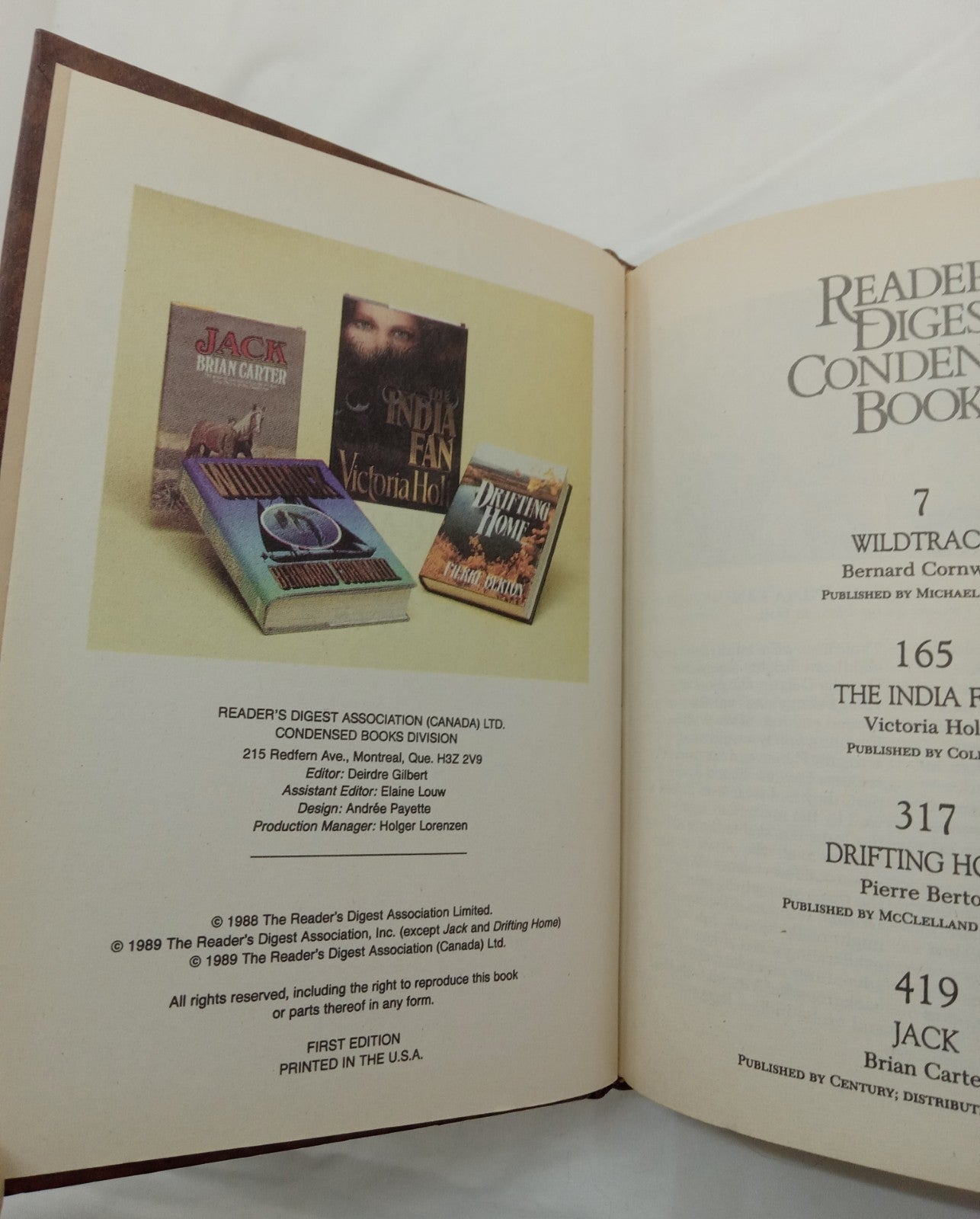 1989 Reader's Digest Condensed 1st Ed HC Leather Gilt Vtg NM Classic