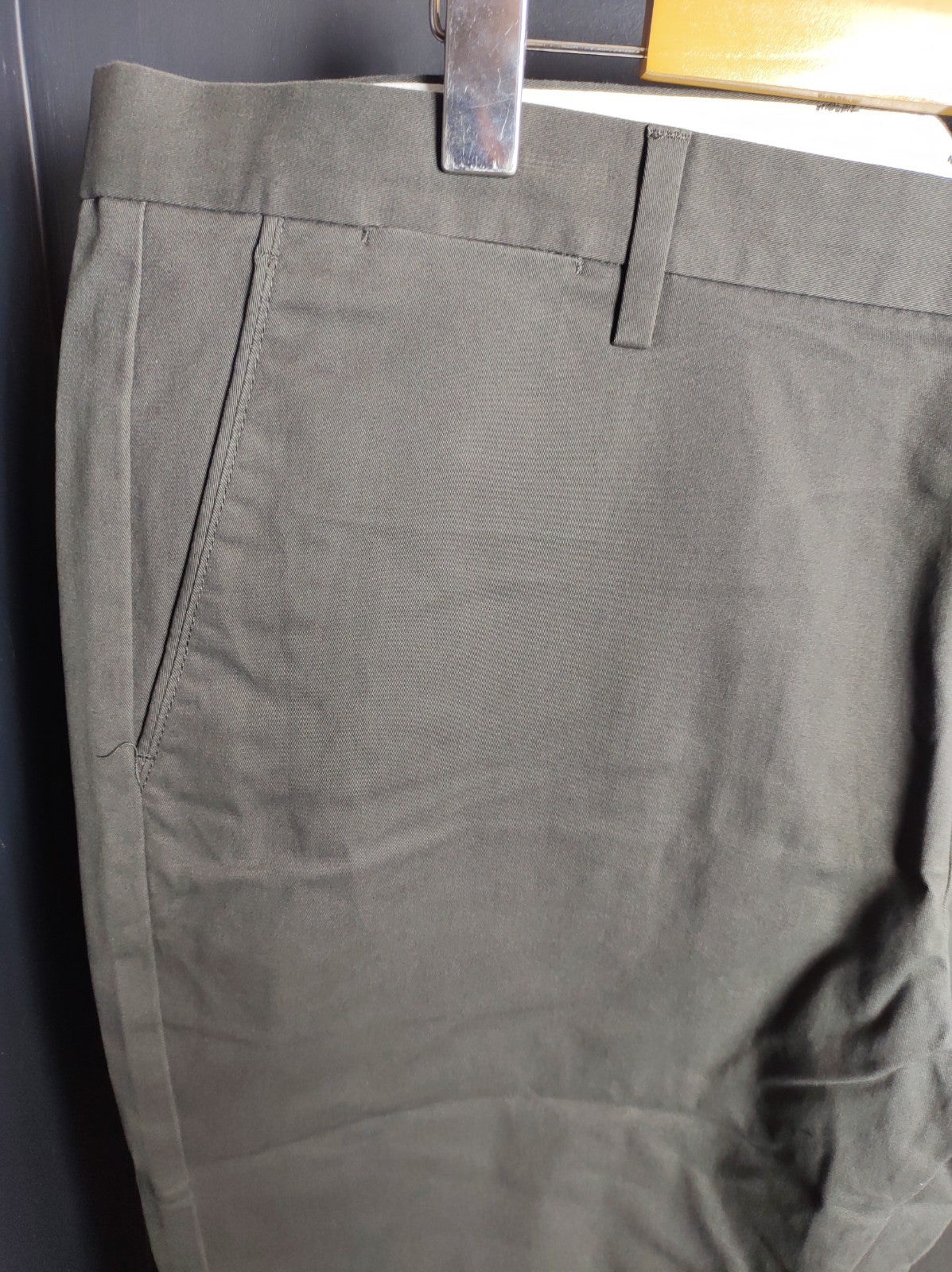 Snover Men’s Dark Grey Chino Pants Straight Leg Stretch Fit Casual NWT