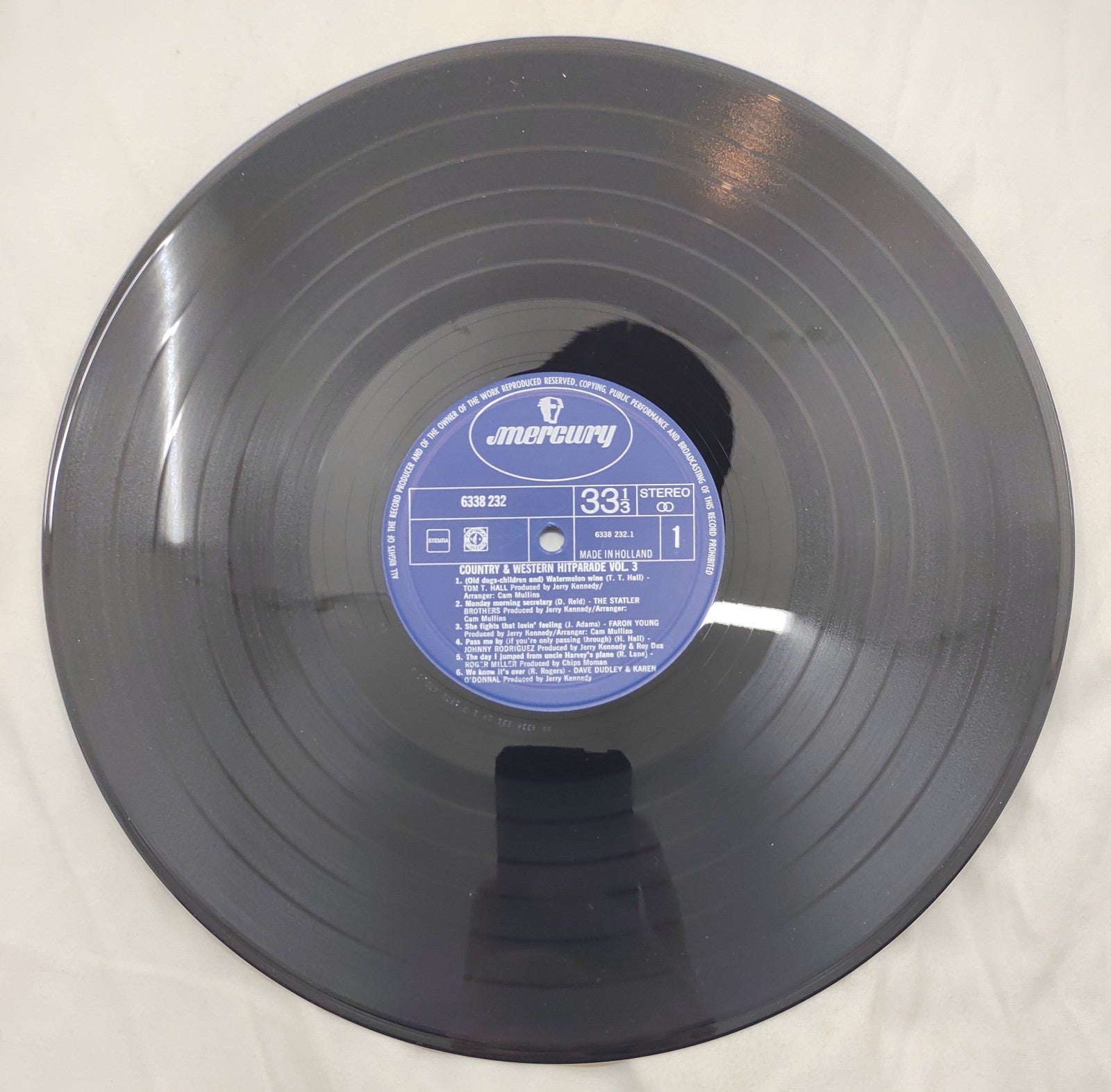 Country & Western Hit Parade Vol 3 LP 1973 Mercury 6338232 Various Artists