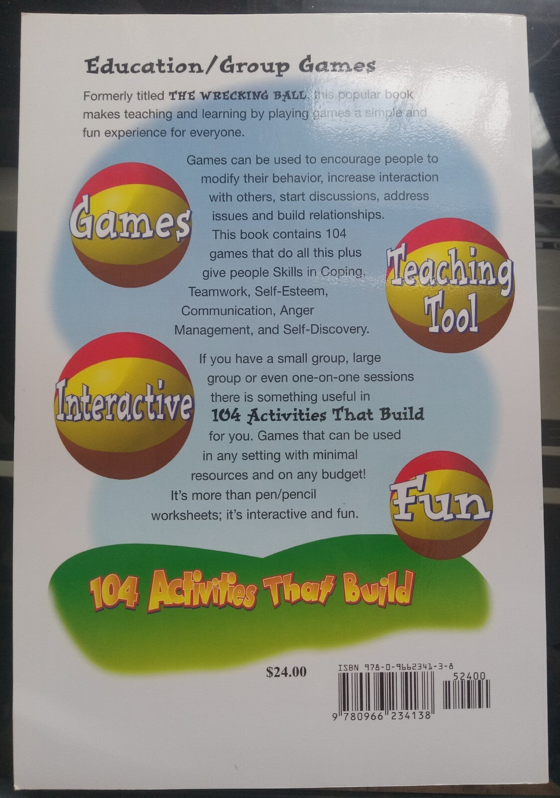 104 Activities That Build Self-Esteem by Alanna Jones – 1998 Workbook PB VG+