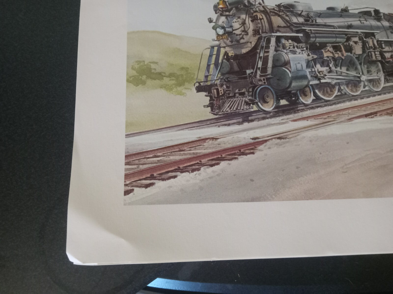 Watercolor Steam Train & Station Print – Signed by Gil Reid