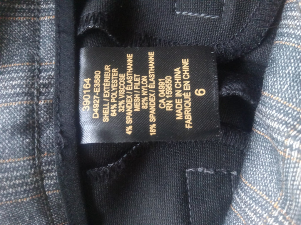 Dalia Size 6 Plaid Pull On Tummy Control Dress Pants Straight Leg