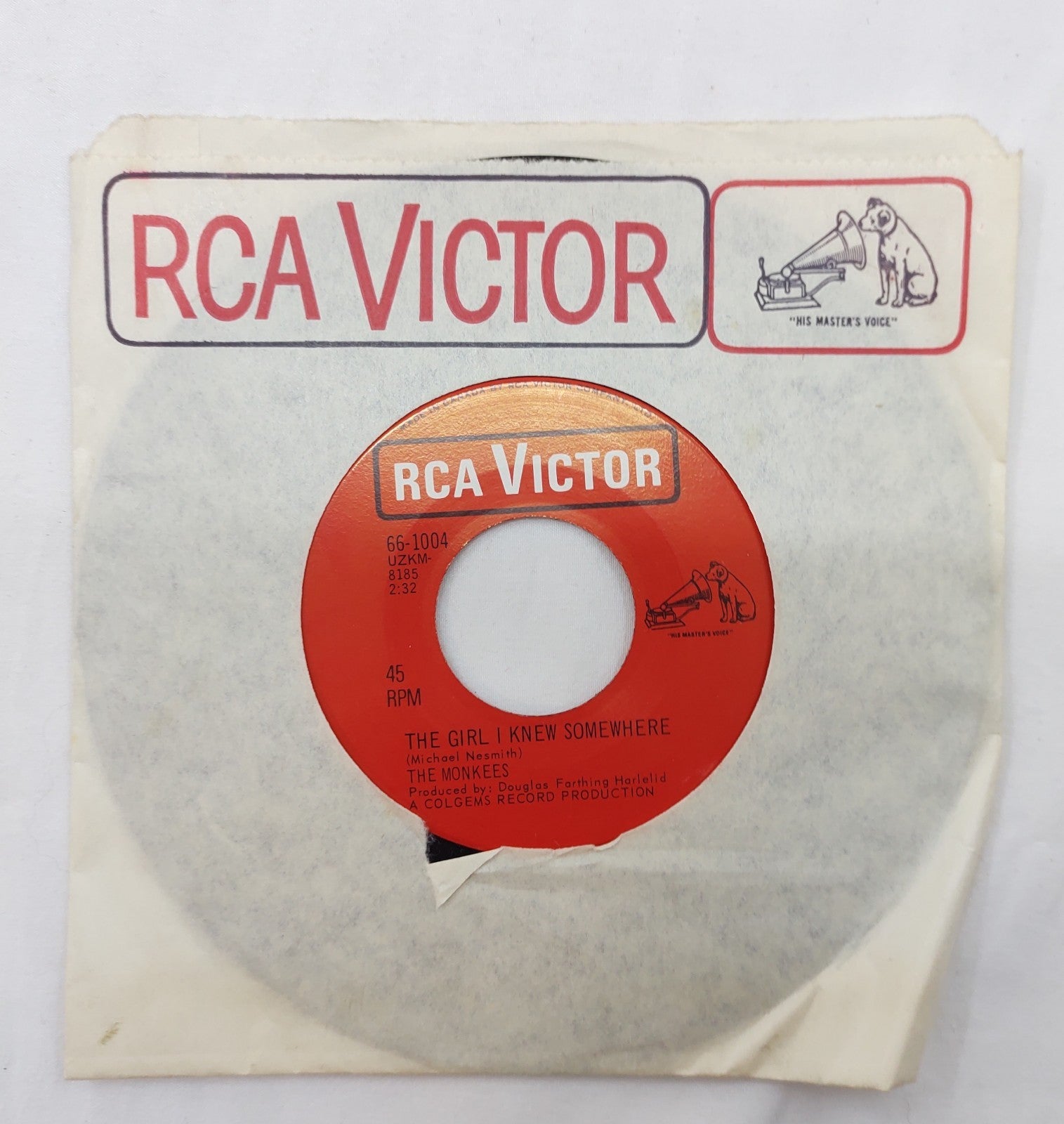 The Monkees A Little Bit Me A Little Bit You 45 RPM 7" Rock Vinyl Single