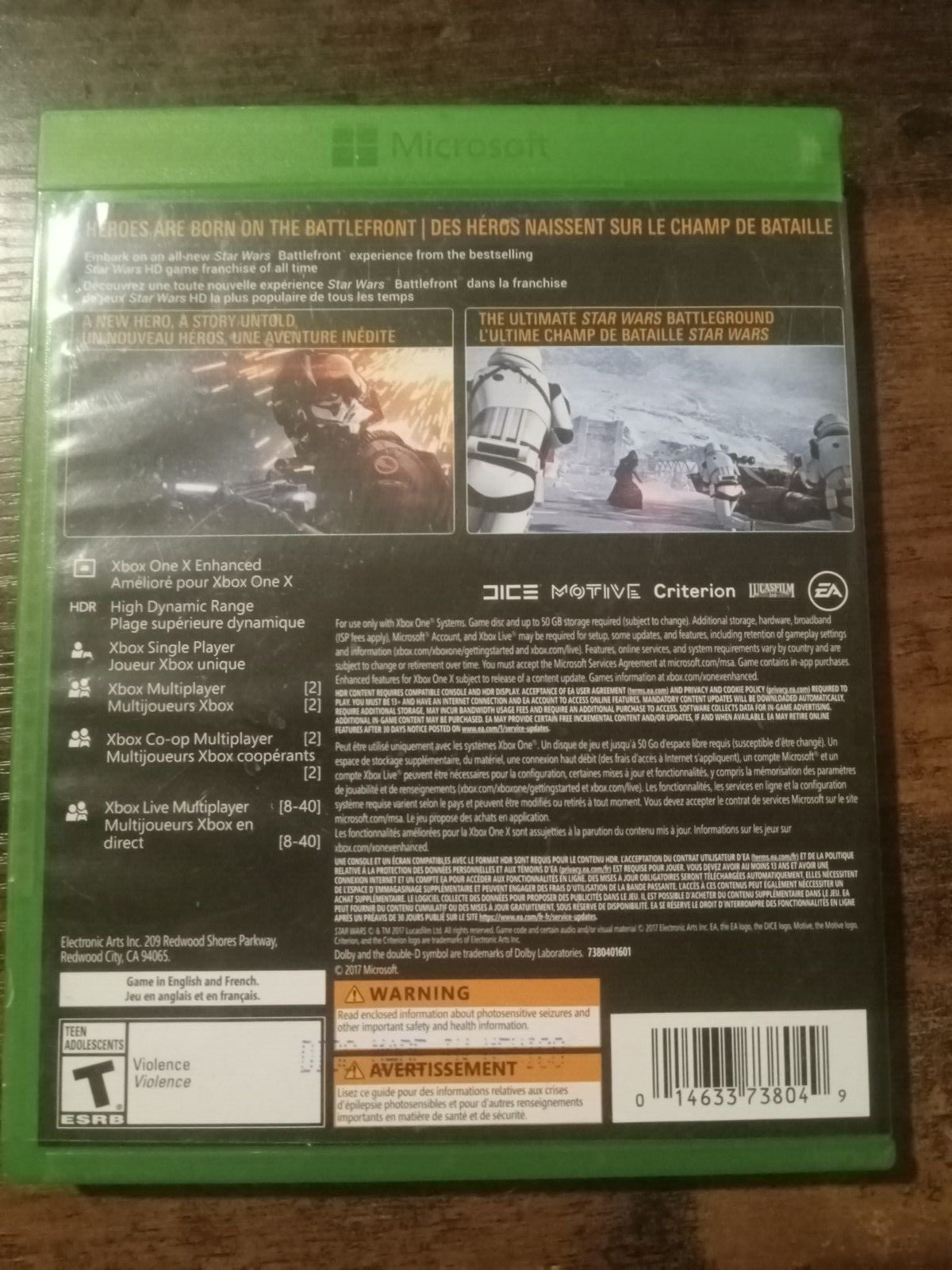 Star Wars Battlefront II (Xbox One) – Tested & Working – Mint Disc