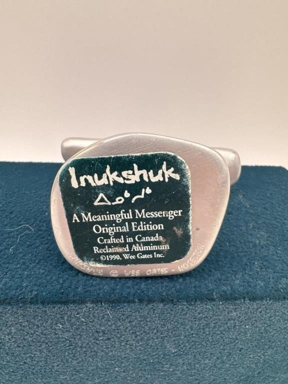 Vintage Composition Inuit Figurine — Hand-Painted Canadian Souvenir Statue