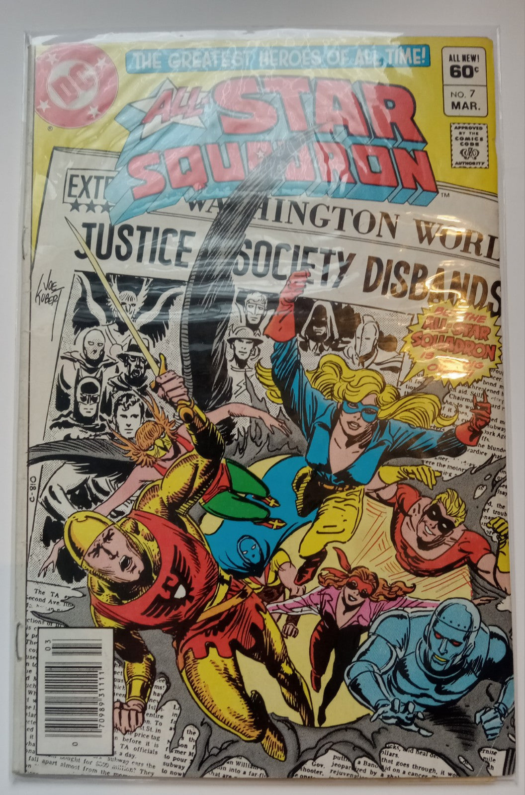 All-Star Squadron #7 (1981) Roy Thomas Comic Book Bagged and Boarded VF+