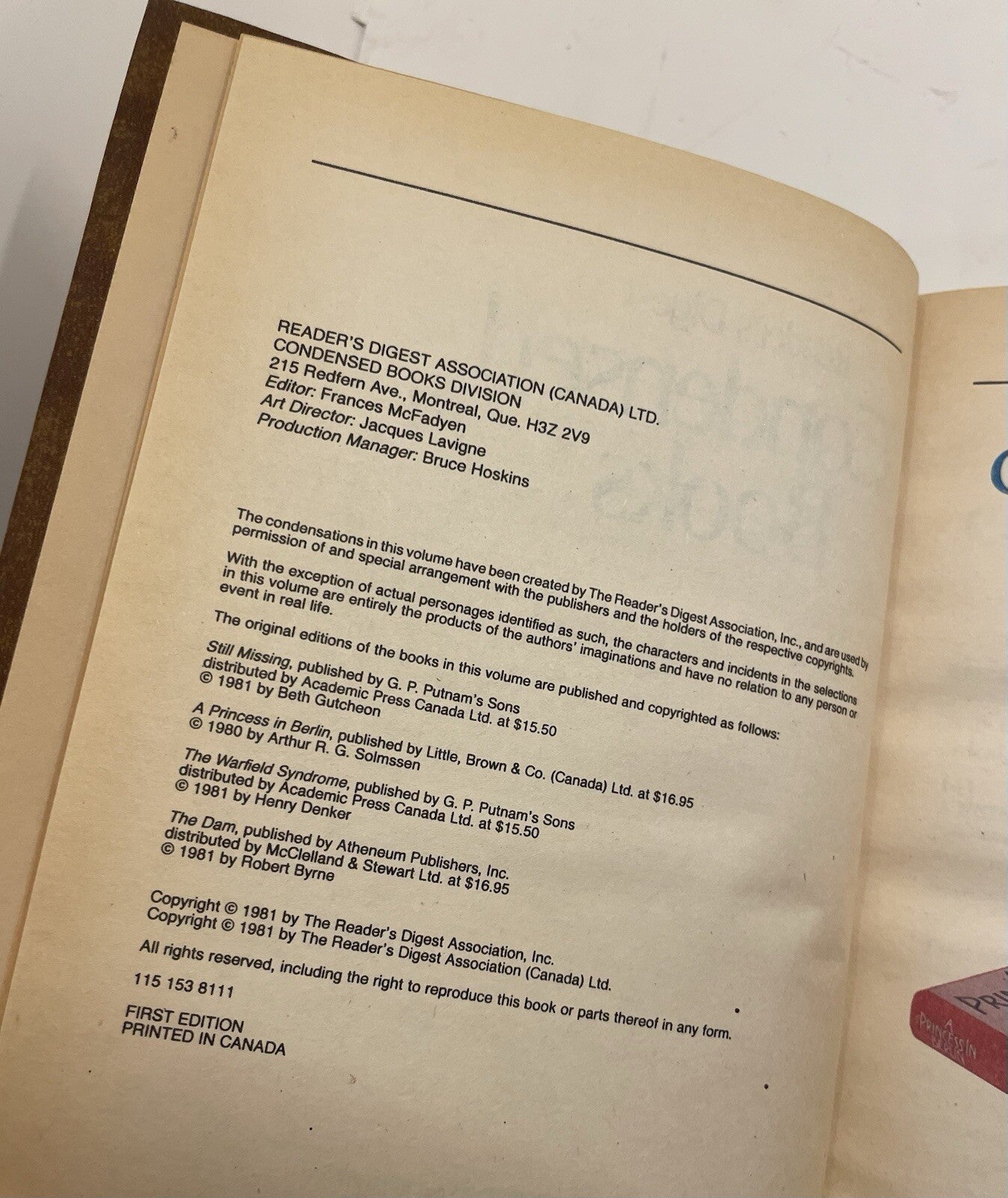 Reader’s Digest Condensed Books 1st Ed 1981 Leather Bound w/ Gilt Edges - NM