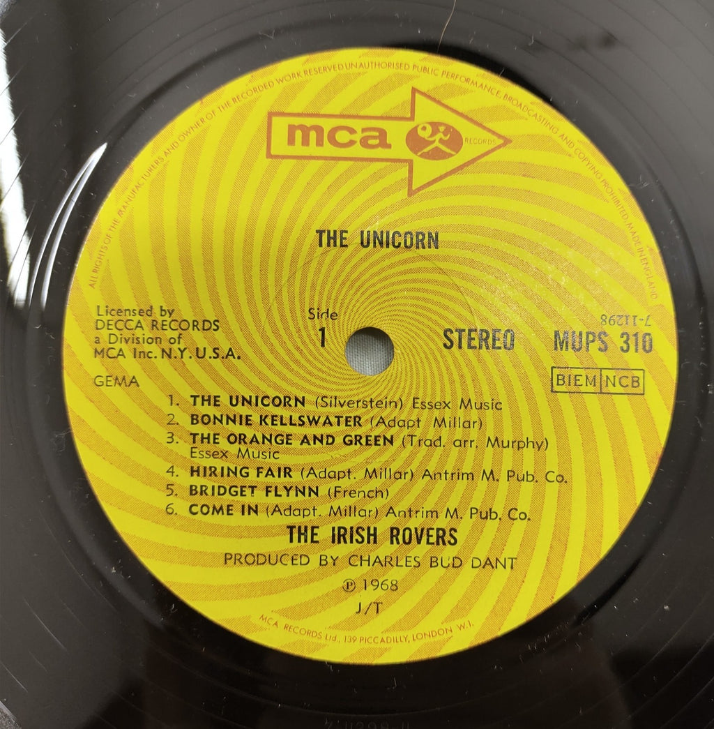 The Irish Rovers – The Unicorn (1967) LP Vinyl Record MCA Records MUPS 310 Folk