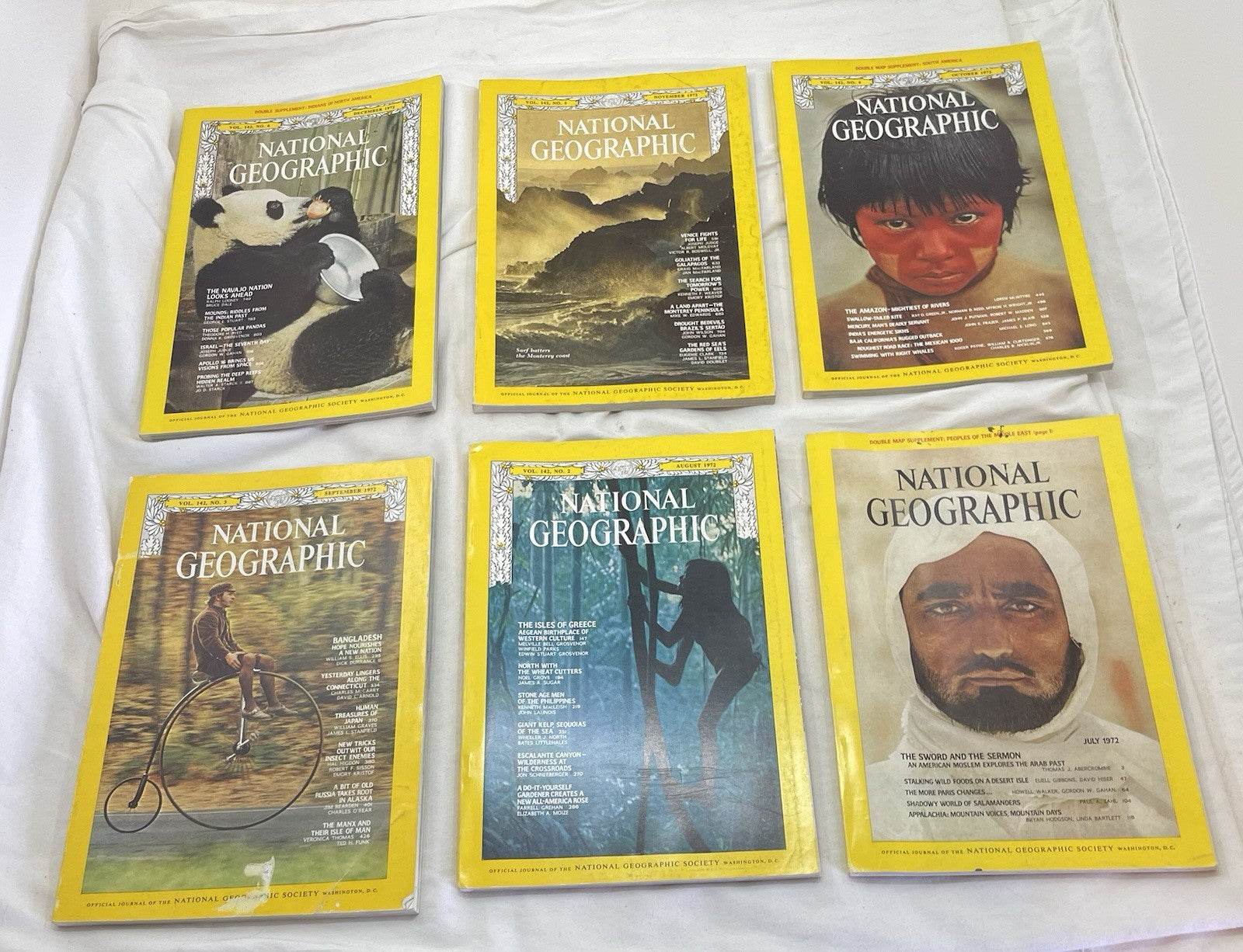 Nat Geo Jul–Dec 1972 Slipcover Lot | Classic, Illustrated, Travel Set