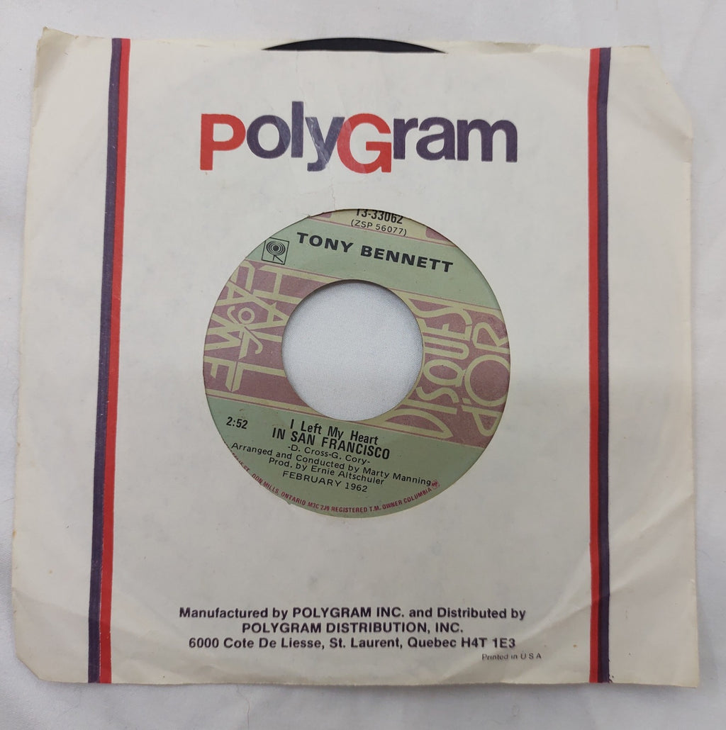 Tony Bennett: I Left My Heart in San Francisco 7" Single #13-33062 #ZSP56077