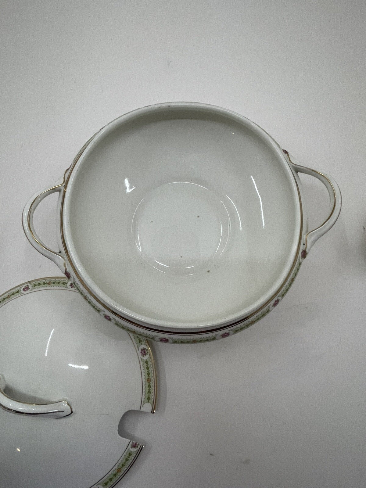 Antique Johnson Brothers Soup Tureen Ironstone with Matching Ladle White
