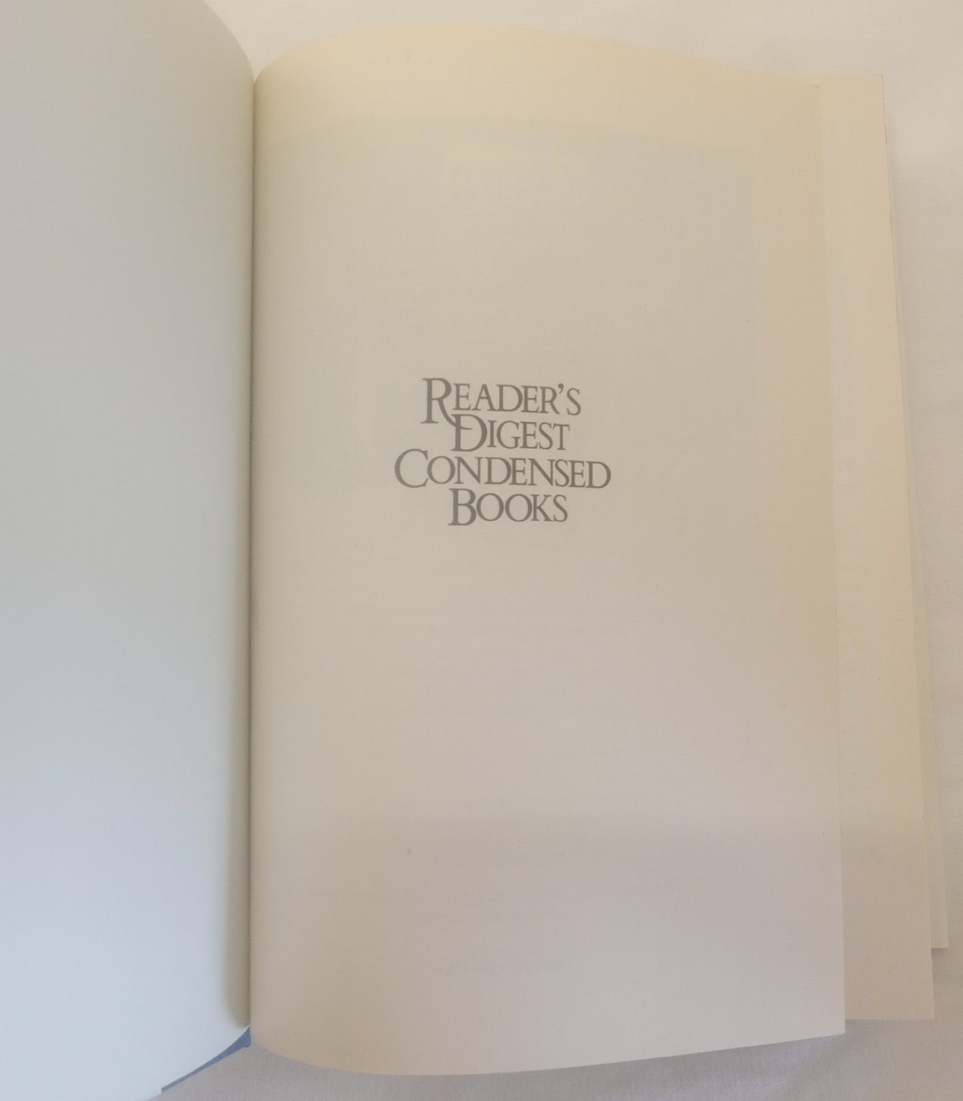 Readers Digest Select Editions Condensed Book First Edition Hardcover Book 1995
