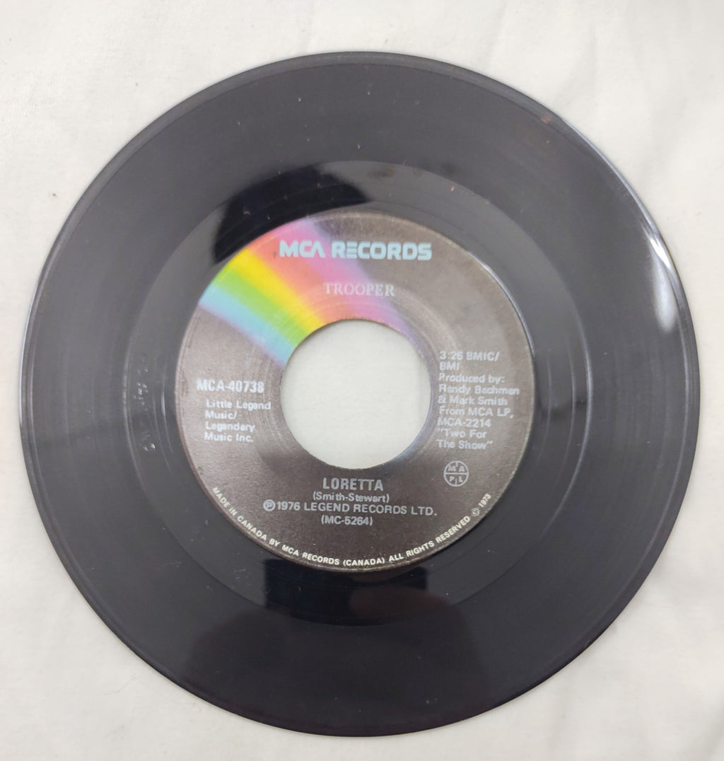Trooper – Loretta 7” MCA 40738 Canada 1976 Randy Bachman Prod