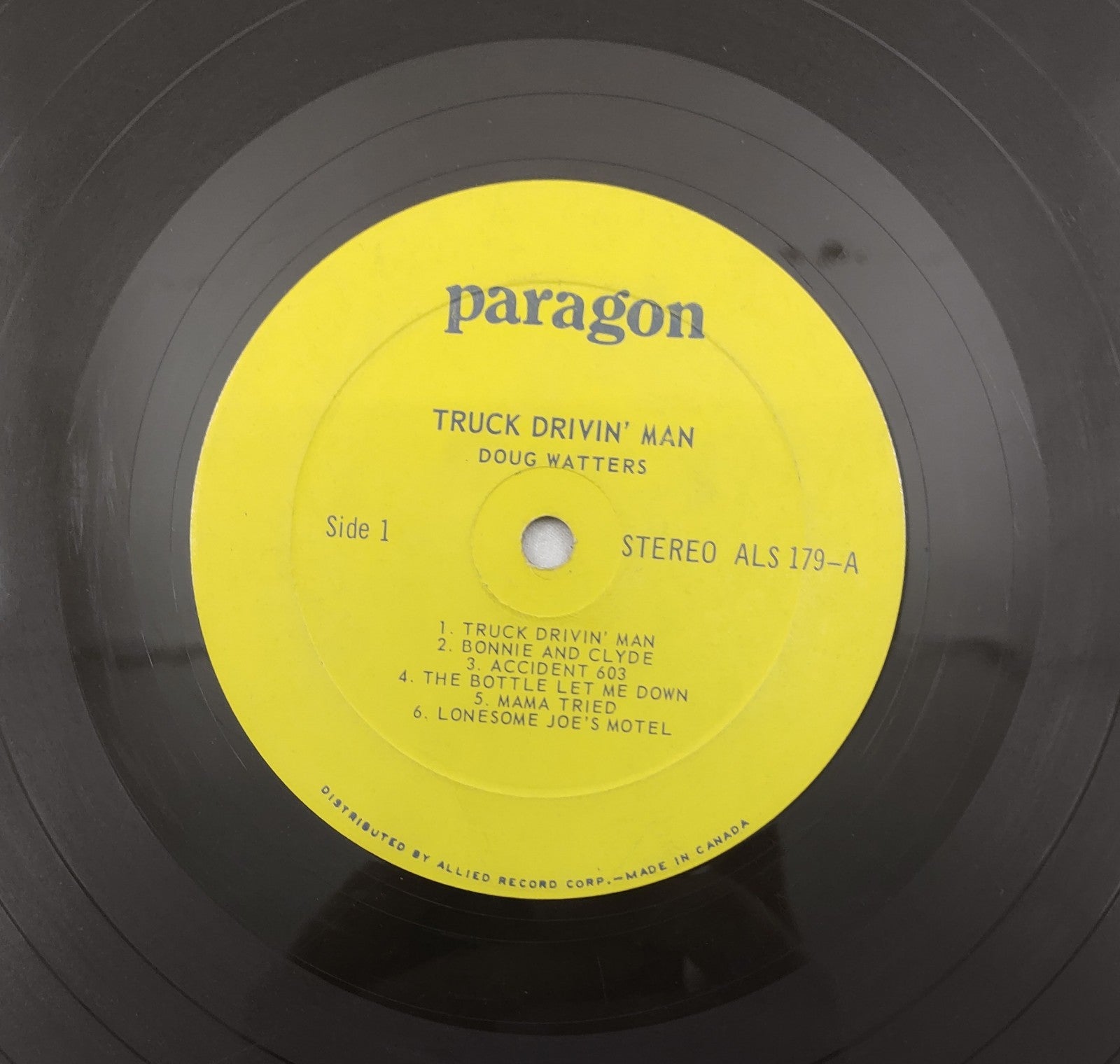 Doug Watters – Truck Drivin’ Man LP Paragon ALS-179-B Canada
