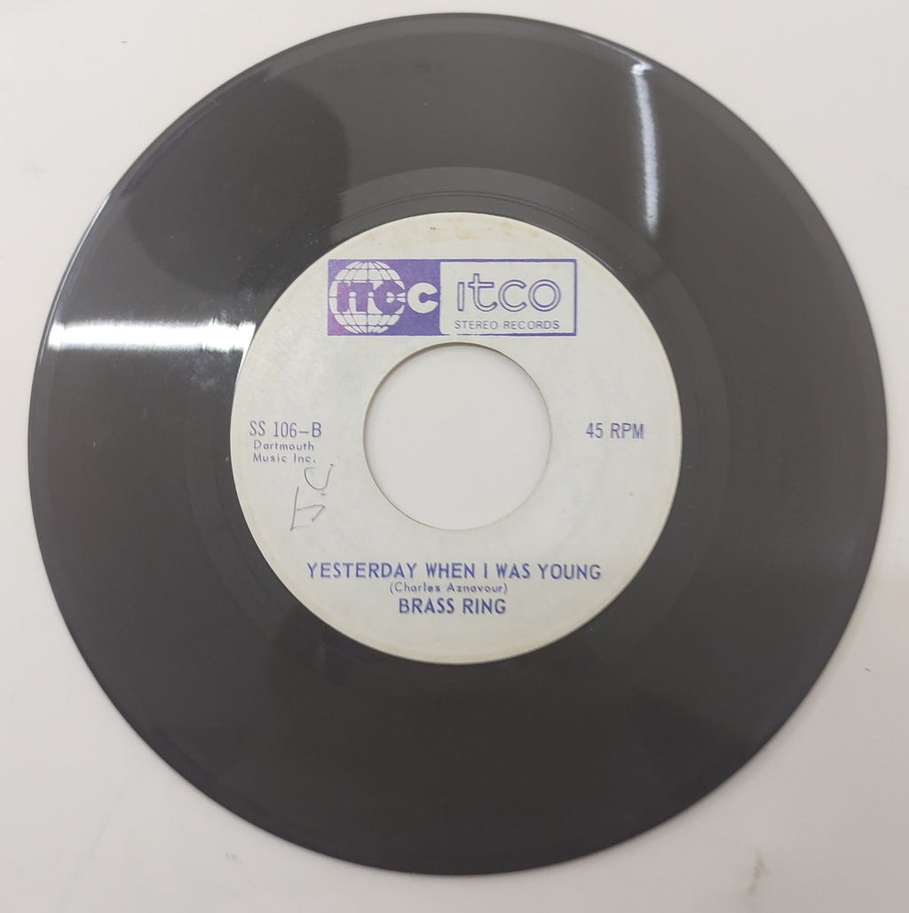 Brass Ring Spinning Wheel 7" 45 RPM Vinyl Record Trec-Itco SS106-A Instrumental