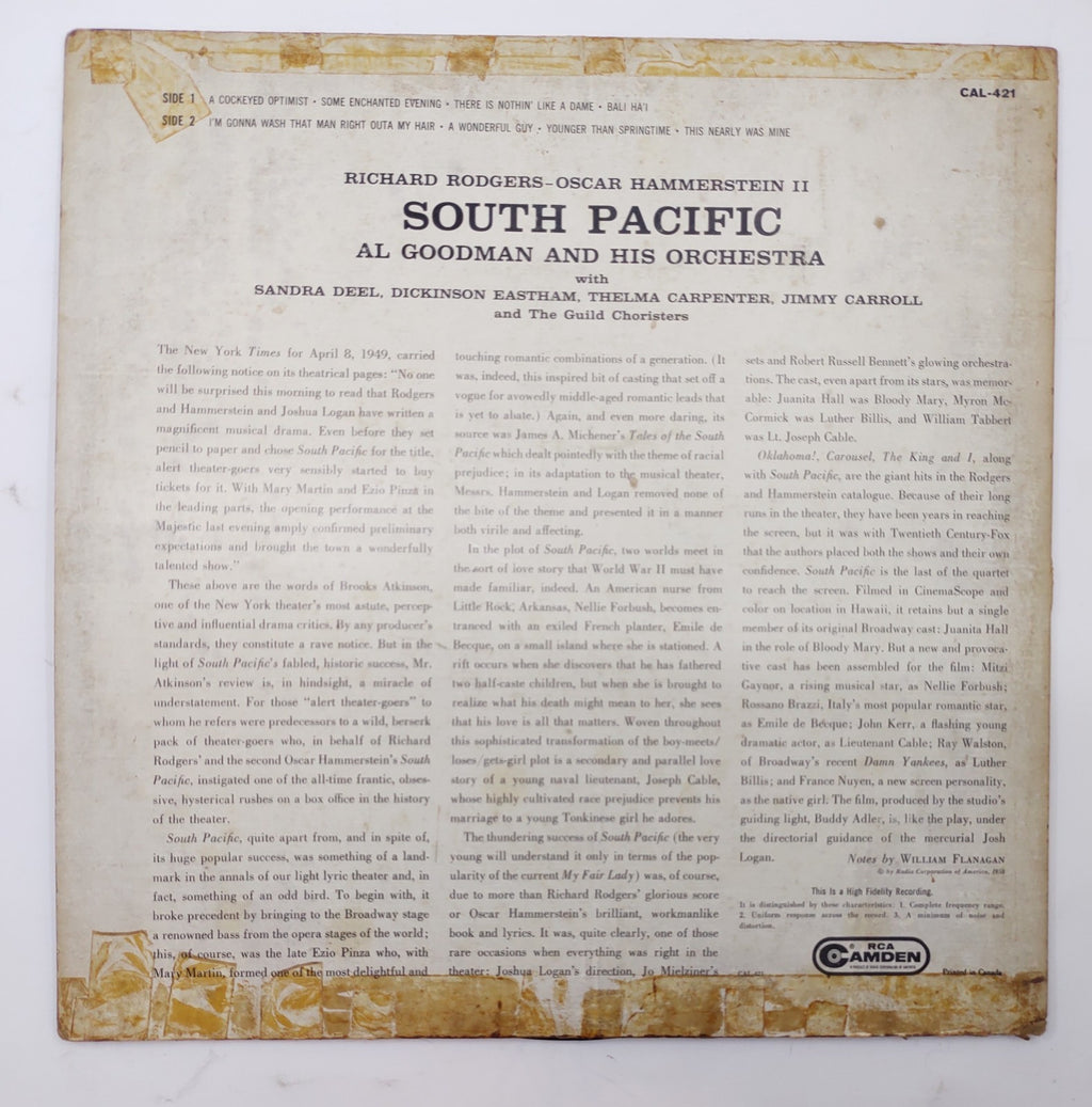 Al Goodman & His Orchestra – Rodgers & Hammerstein RCA Camden CAL-421
