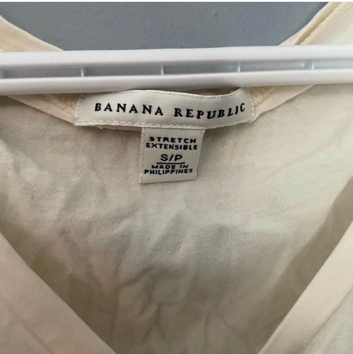 Banana Republic Cream Ruched Tank Top Women's Size Small Casual Blouse