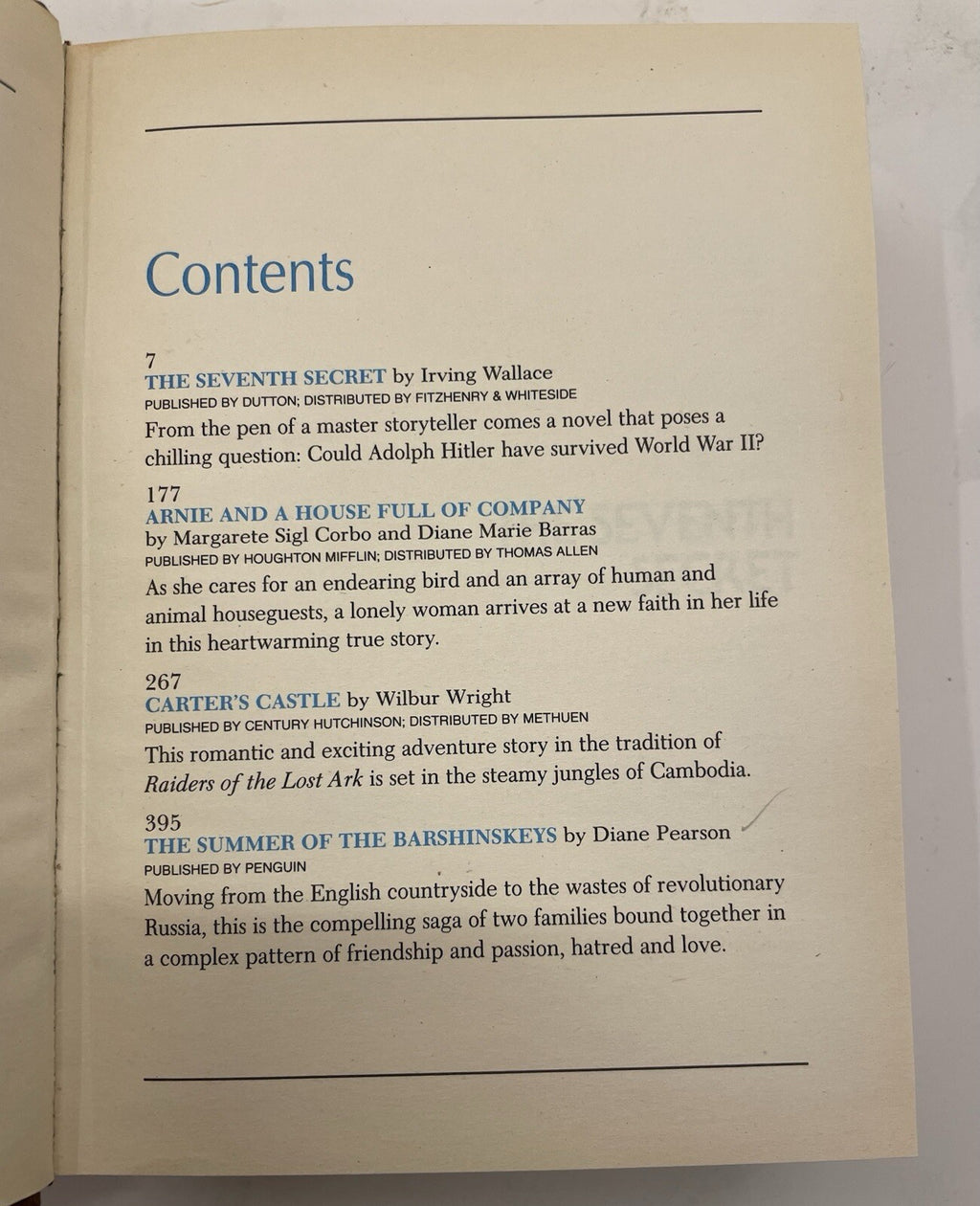 Reader’s Digest Condensed Books 1st Ed 1987 Leather Bound w/ Gilt Edges - NM